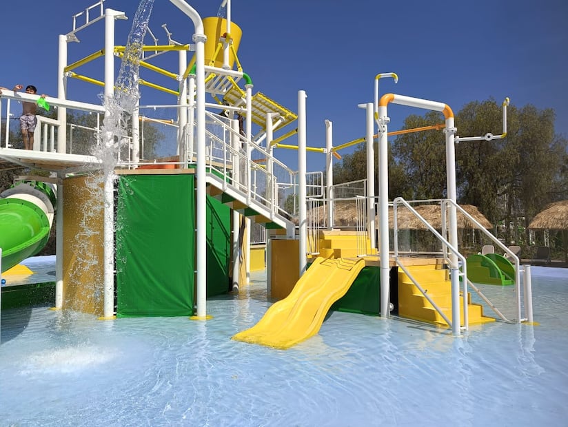 El balneario Dinoasis cuenta con diferentes atracciones y toboganes