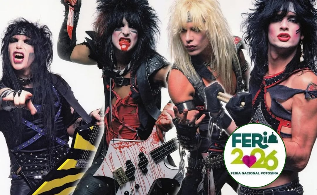 La legendaria banda de rock Mötley Crüe dará concierto en el Teatro del Pueblo de la Fenapo 2026. Foto: losmejoresrock.com