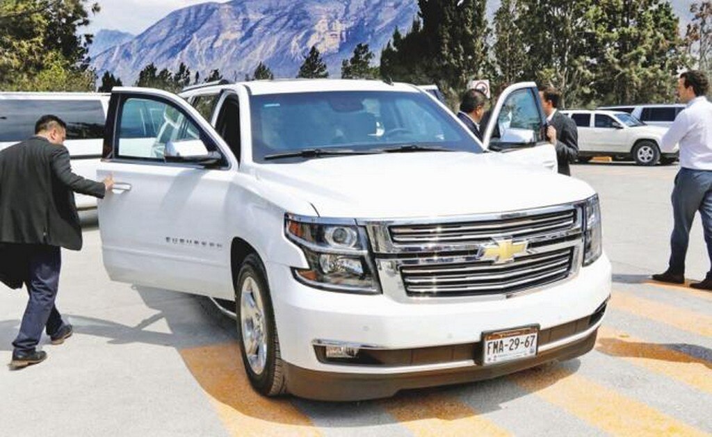 Imagen de una de las camionetas blindadas adquiridas por el gobierno de Miguel Riquelme, tomada el miércoles 11 de abril (ESPECIAL)