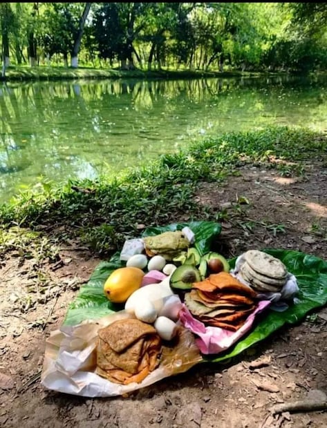 Gastronomía de la Huasteca envuelta en hojas de plátano. Foto: FB@La Pimienta Huehuetlan SLP