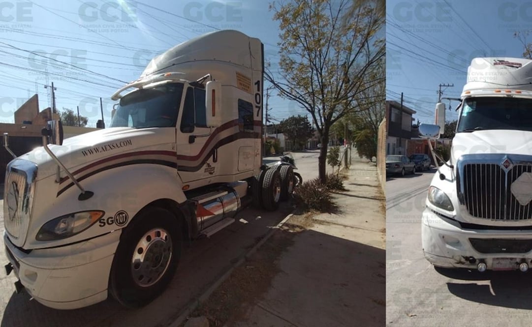 Rescata Guardia Civil a conductor maniatado en SLP; pretendían robarle la mercancía. Foto: GCE