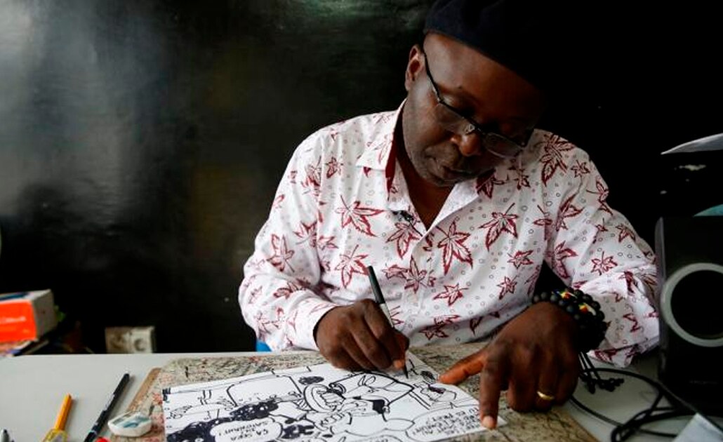 Caricaturista plasma las realidades más sombrías del Congo