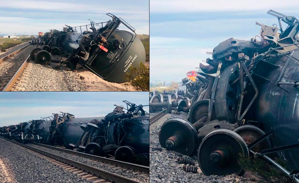 Se descarrilla tren en Estación Catorce