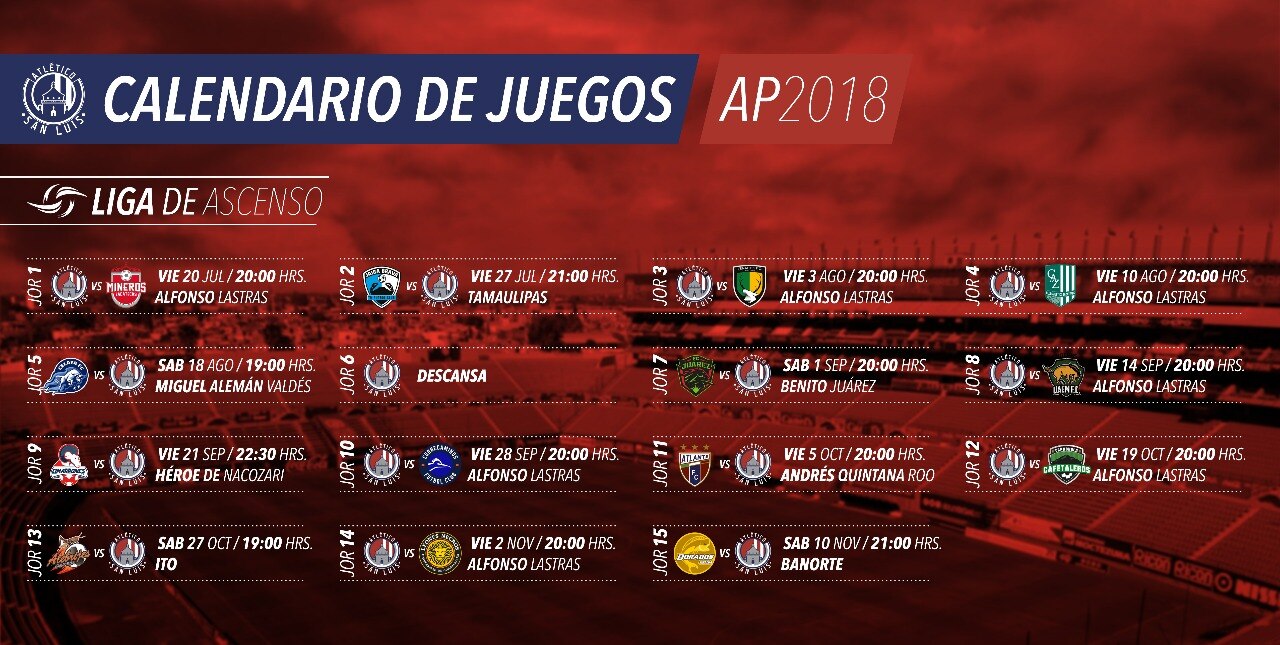 Se dio a conocer el calendario del Apertura 2018 de la Liga De Ascenso MX