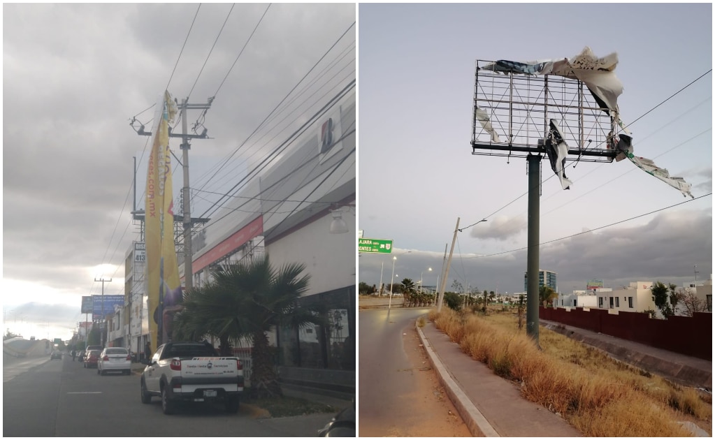 Reportan caída de lonas de varios espectaculares en Zona Metropolitana de SLP