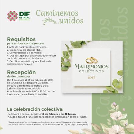 Matrimonios Colectivos 2023. Celebra tu boda el día de San Valentín en SLP; estos son los requisitos
