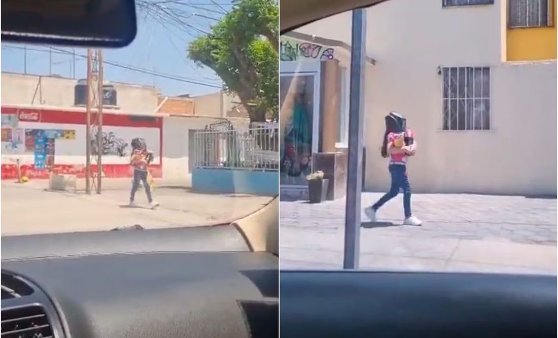 VIDEO. Niña sale a la tienda con máscara de soldar durante eclipse solar en SLP