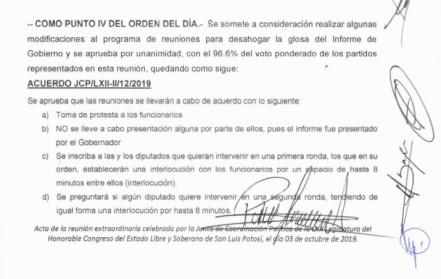 Cambian calendario de comparecencias, citarán a la Oficial Mayor