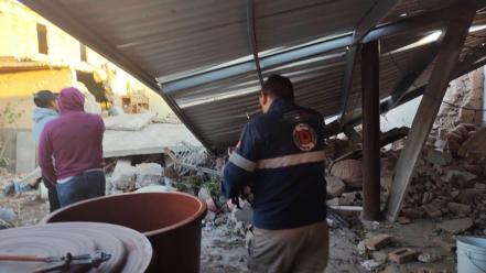 Explosión de tanque de gas deja tres lesionados y viviendas en escombros en SLP