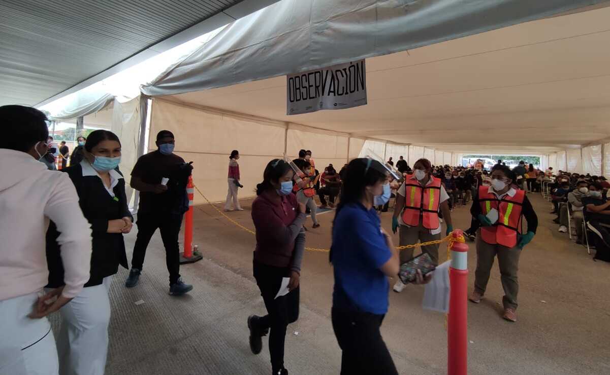 Un 94% de trabajadores de la zona industrial cuentan con esquema de vacunación completo contra Covid-19. Foto: Nancy Lizet Hernández