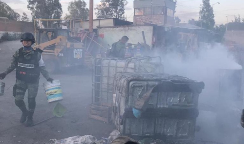 Elementos de la Guardia Nacional controlan incendio en “El Morro”