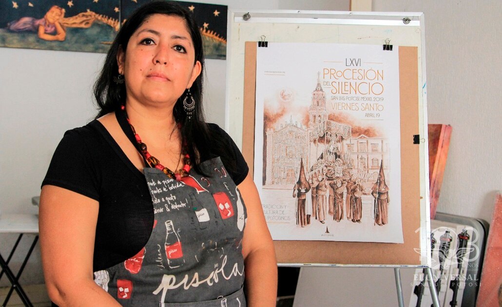 Verónica Elías, la artista detrás del cartel de la Procesión del Silencio 2019