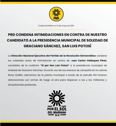 Candidato a edil de Soledad sufrió actos de intimidación por parte de policías: PRD