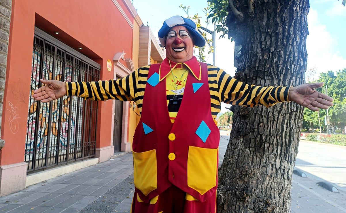 Payaso Zampabollos, 40 años de ser ícono del clown en SLP. Fotos: Xochiquetzal Rangel