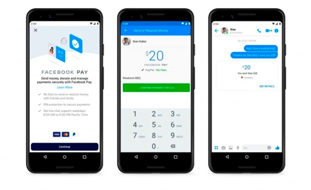 Los pagos móviles llegan a Facebook y WhatsApp
