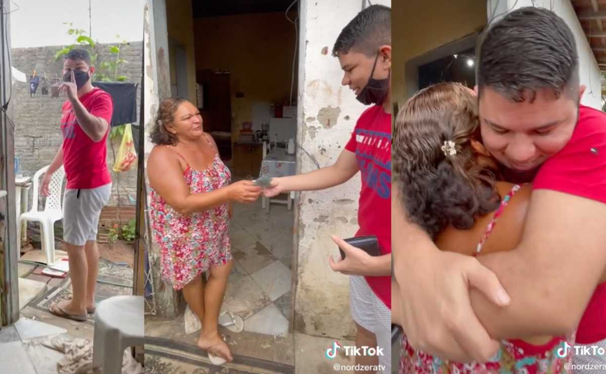 Tiktoker regala su primer sueldo a su madre, se vuelve viral