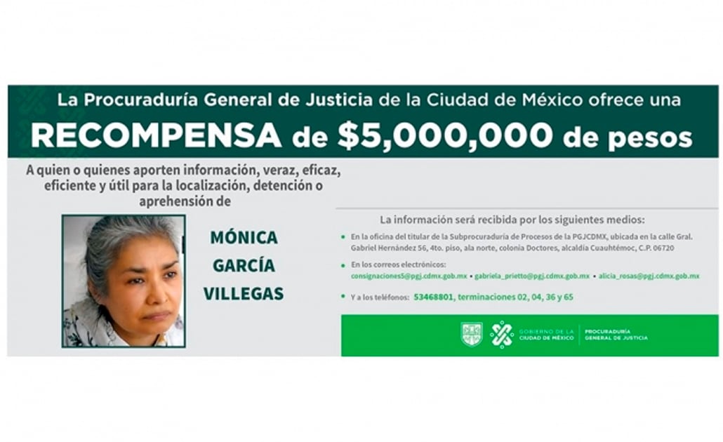 Ofrecen recompensa de 5 mdp para localizar a dueña de Rébsamen 