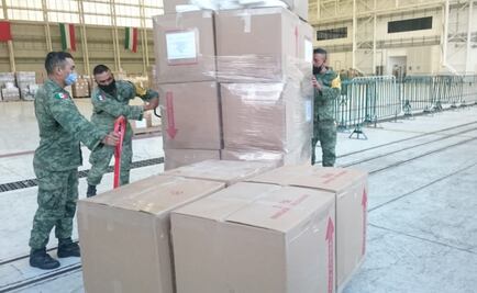 Sedena traslada vía aérea 21 camas hospitalarias para atender coronavirus a SLP