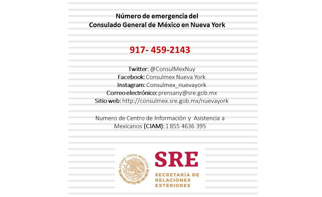 Sin reporte de mexicanos afectados en accidente de helicóptero en NY: SRE