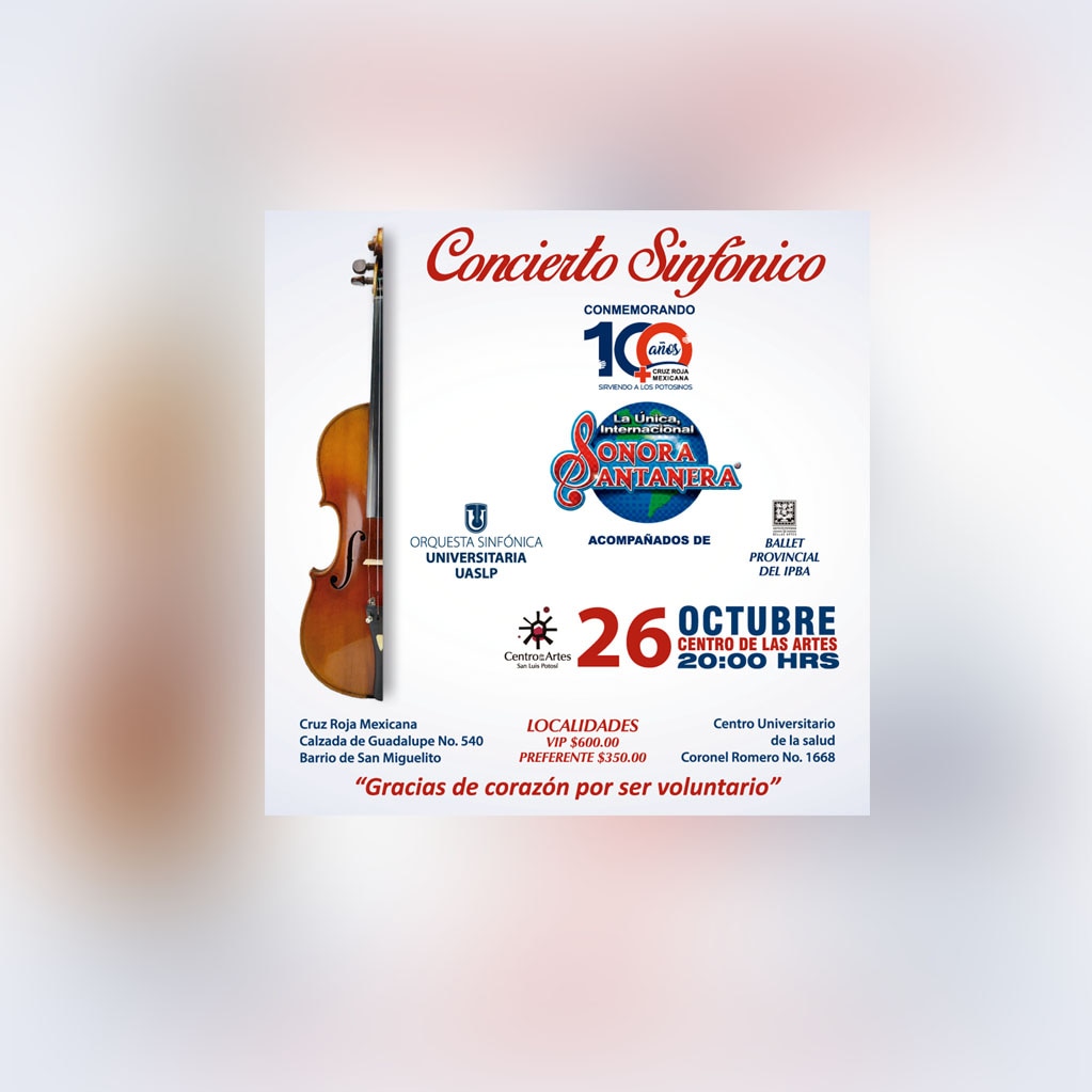 Cruz Roja invita a concierto con causa