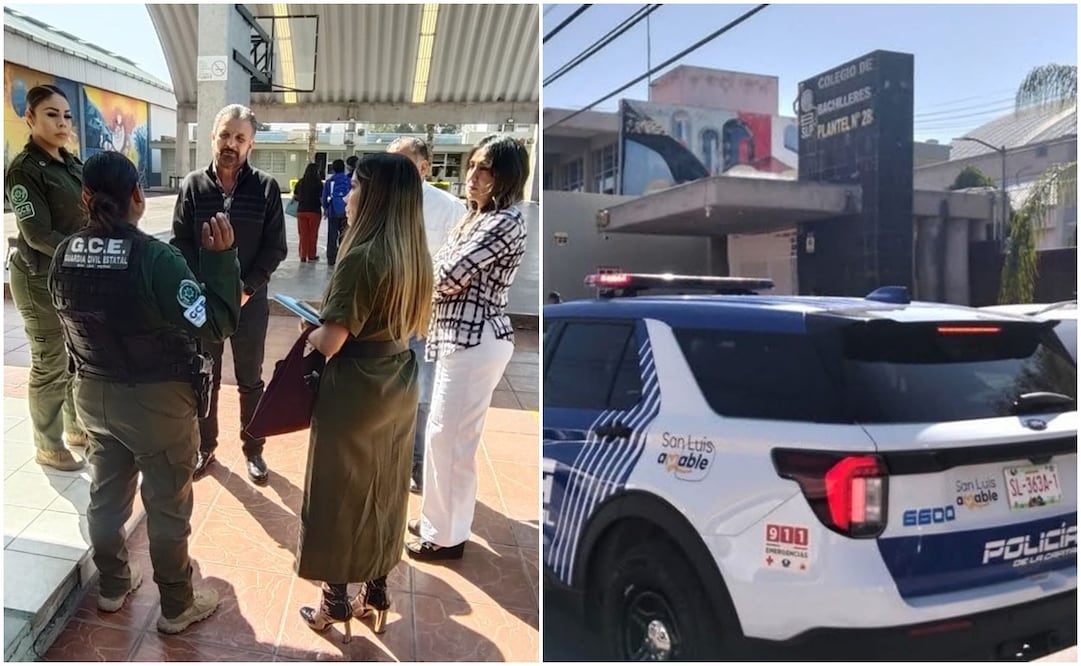 Anuncian refuerzo de vigilancia en escuelas de la capital de SLP. Fotos: Especiales