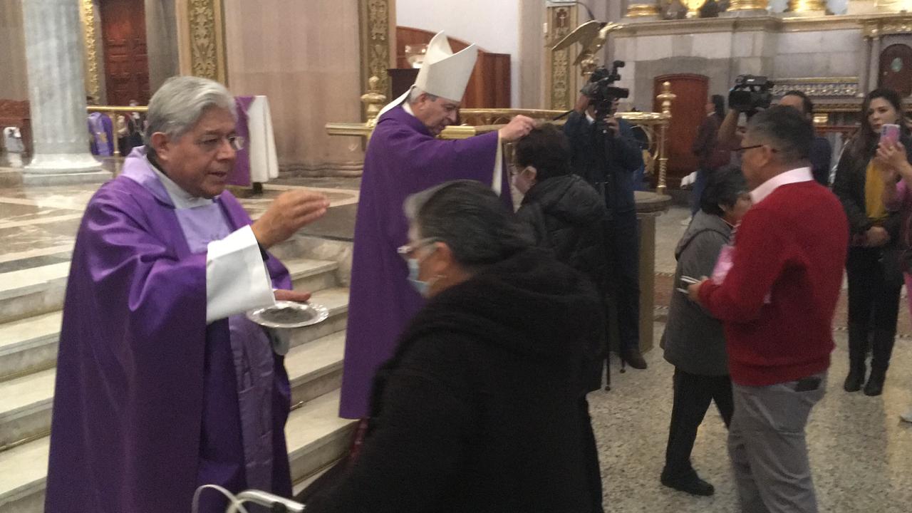 Encabeza arzobispo de SLP misa de Miércoles de Ceniza e inicio de la Cuaresma