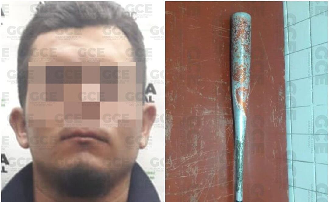 Hombre ataca a vendedora de tacos con un bate en capital de SLP. Foto: Fiscalía de SLP