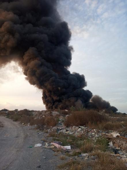 Incendio en basurero “El Origen”