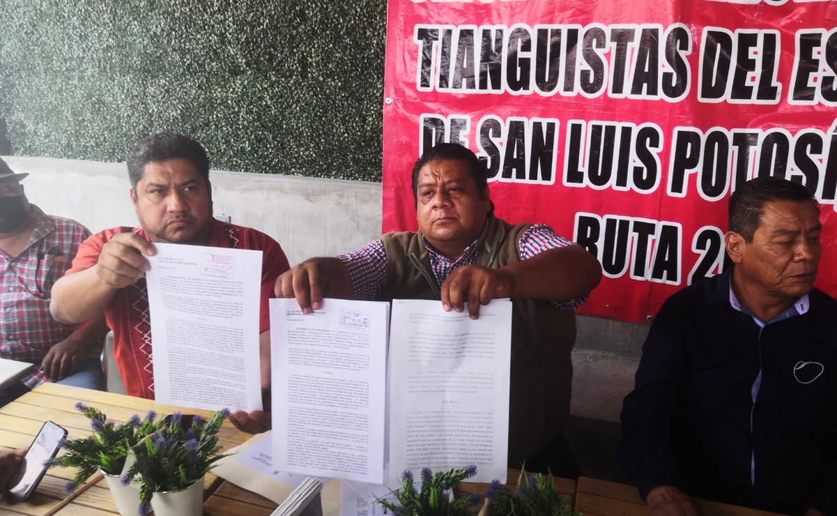 Denuncian tianguistas de San Luis Potosí acoso y amenazas para apoyar a Nava Palacios