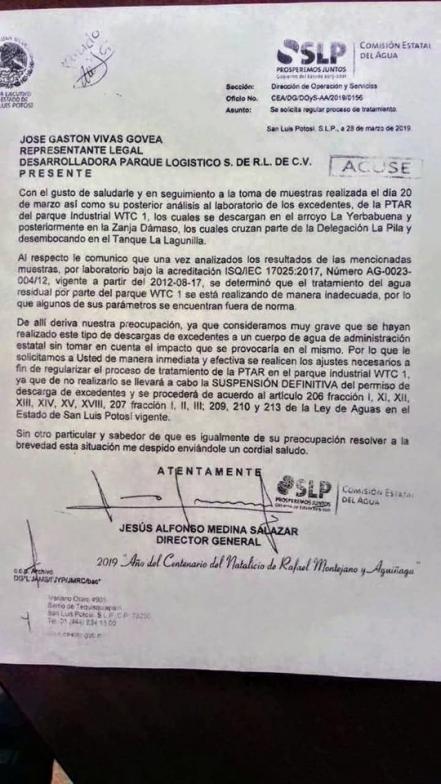 Parque industrial WTC arrojó aguas residuales a arroyo; “muy grave” considera CEA