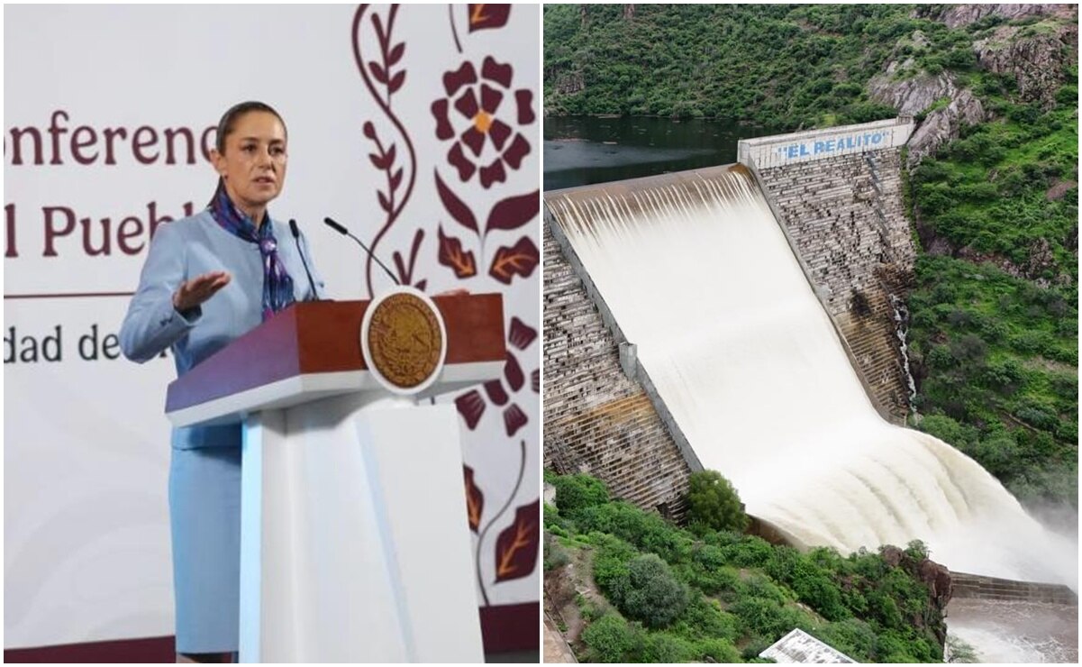 Sheinbaum se pronuncia sobre la empresa que opera la presa El Realito en SLP. Fotos: Especiales