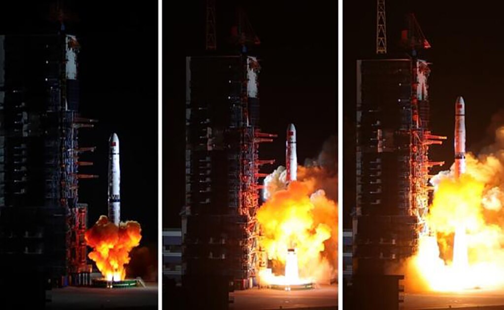 China lazó un satélite que servirá de enlace de comunicaciones para la misión Chang'e-4, primera a la cara oculta de la luna. Foto: CNSA vía Europa Press