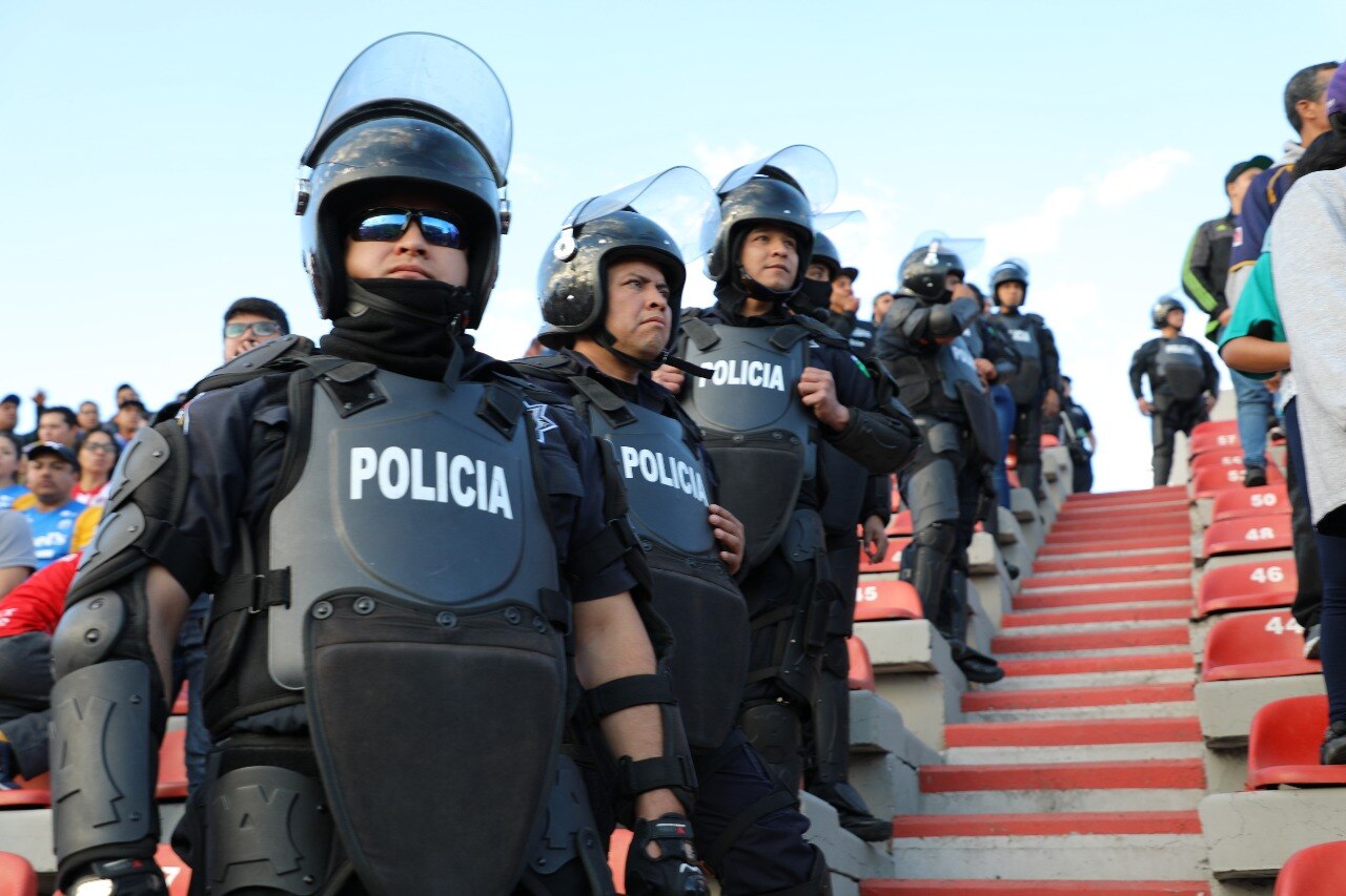 Listo operativo de seguridad para el partido Atlético de San Luis vs América