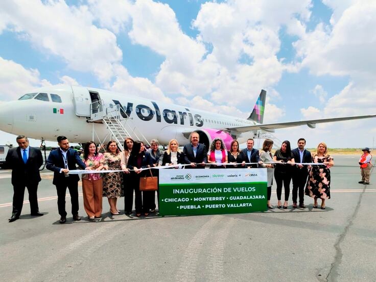 Aeropuerto de SLP inaugura vuelo a Chicago y cuatro rutas nacionales; Ricardo Gallardo reconoce impulso a la conectividad 