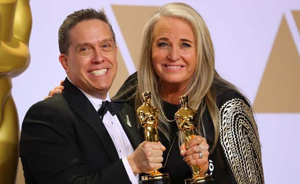 Darla K. Anderson ganó el Oscar de Mejor Cinta Animada con "Coco" FOTO: REUTERS