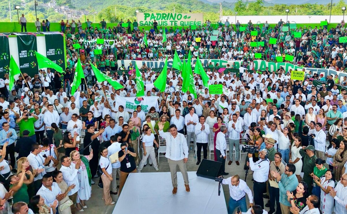 Informe de Gobierno de Gallardo desde Tamazunchale, SLP. Foto: Especial