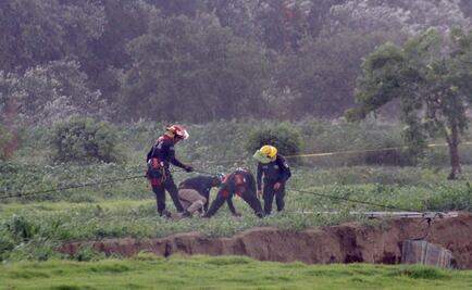 Rescatan a los dos perros que cayeron en socavón de Puebla