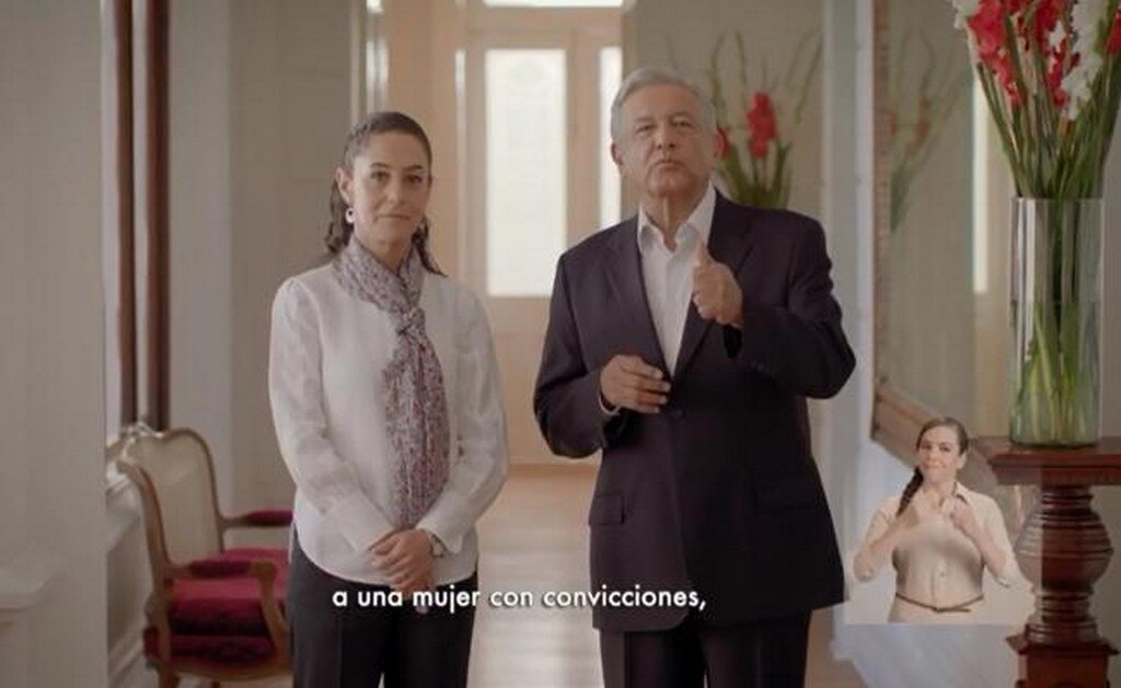 "Sheinbaum, una mujer de convicciones", dice AMLO en nuevo spot