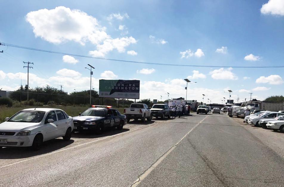 Transportistas reciben a AMLO en SLP