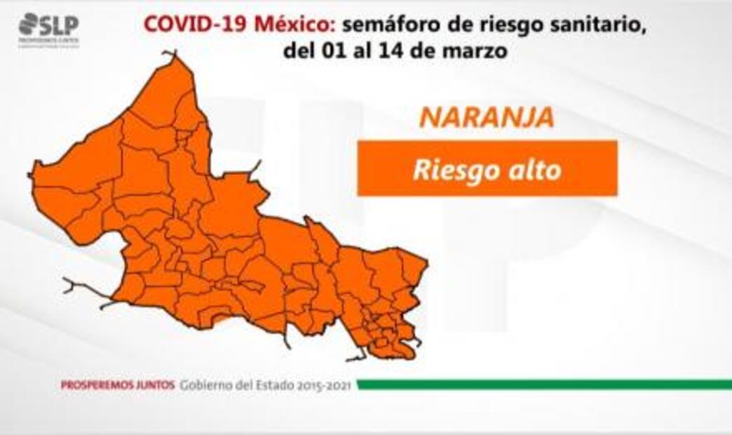 Con 56 mil 400 casos y 4 mil 691 muertes por Covid, SLP seguirá en semáforo naranja