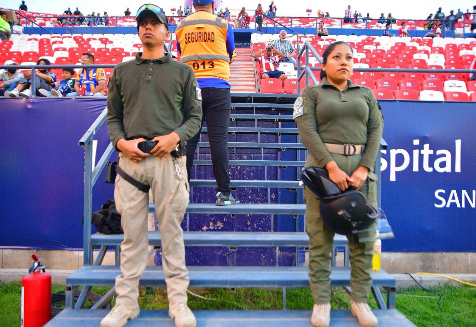 Listo operativo de seguridad para el partido Atlético de San Luis vs Atlas