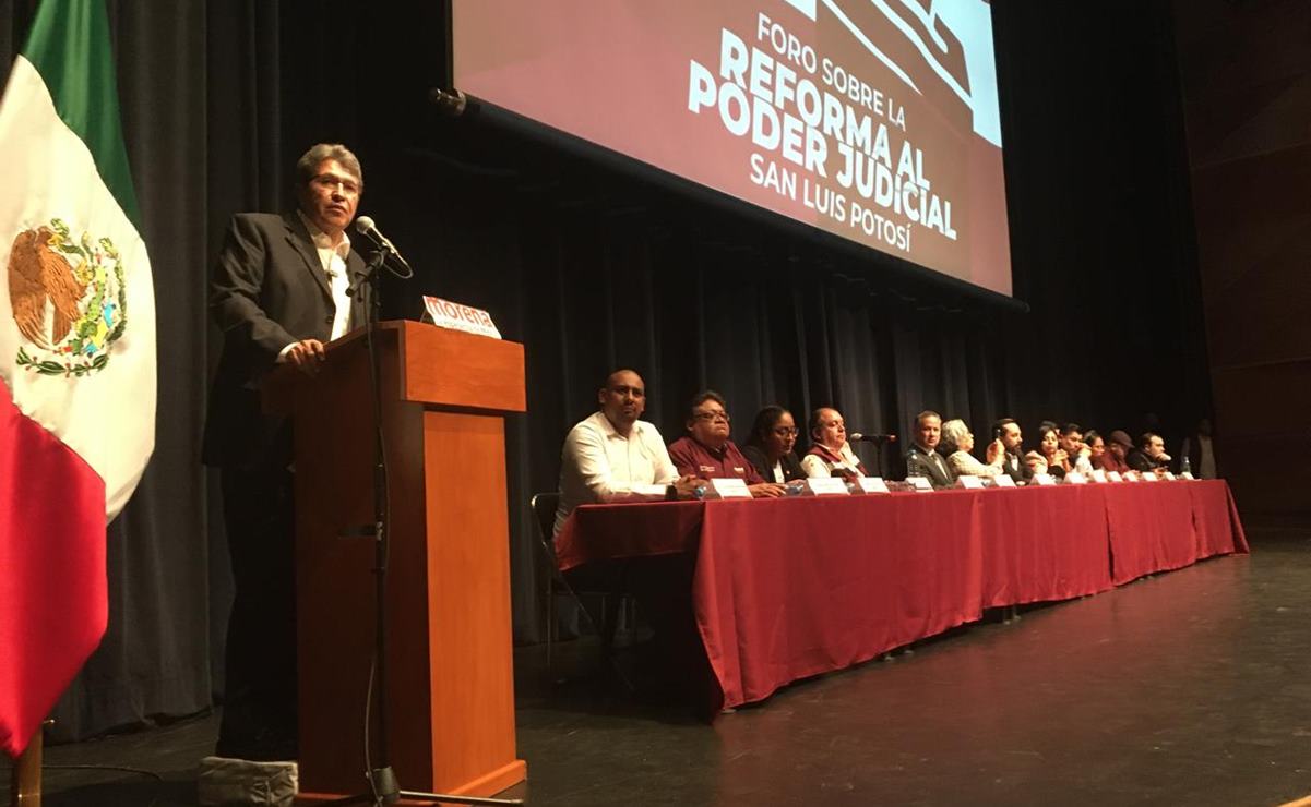 Reforma busca librar al Poder Judicial de la presión de los criminales, dice Ricardo Monreal desde SLP
