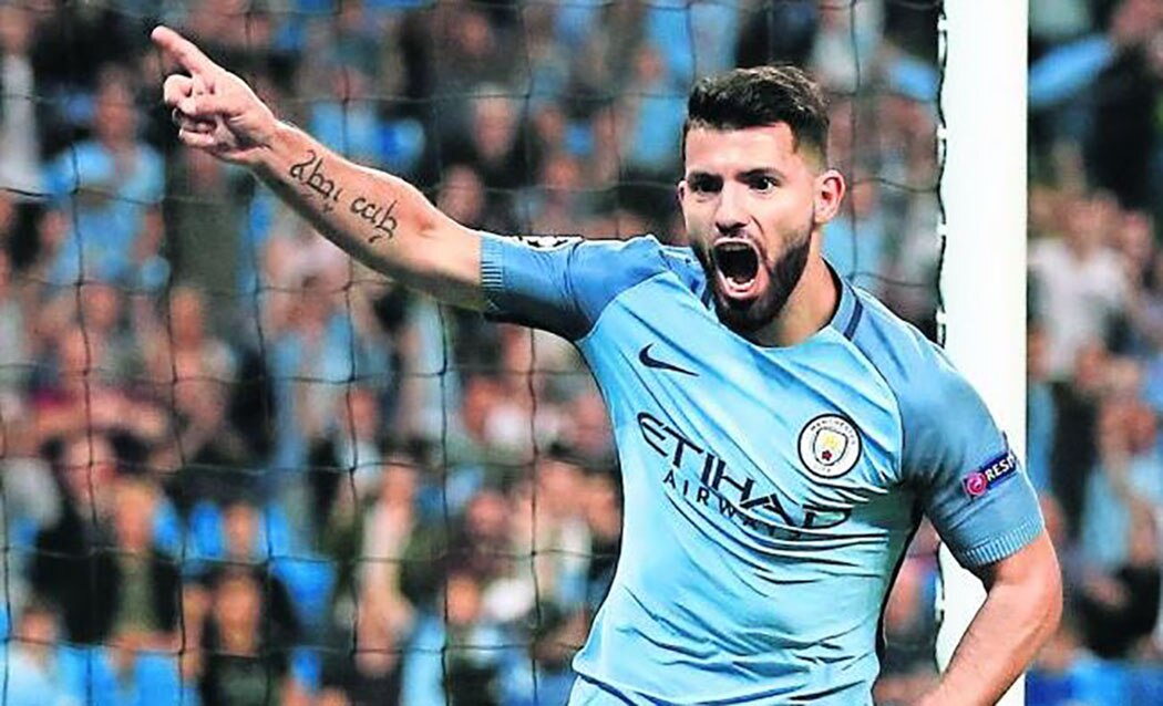 Sergio "Kun" Agüero celebrando un gol con el Manchester City. Reuters