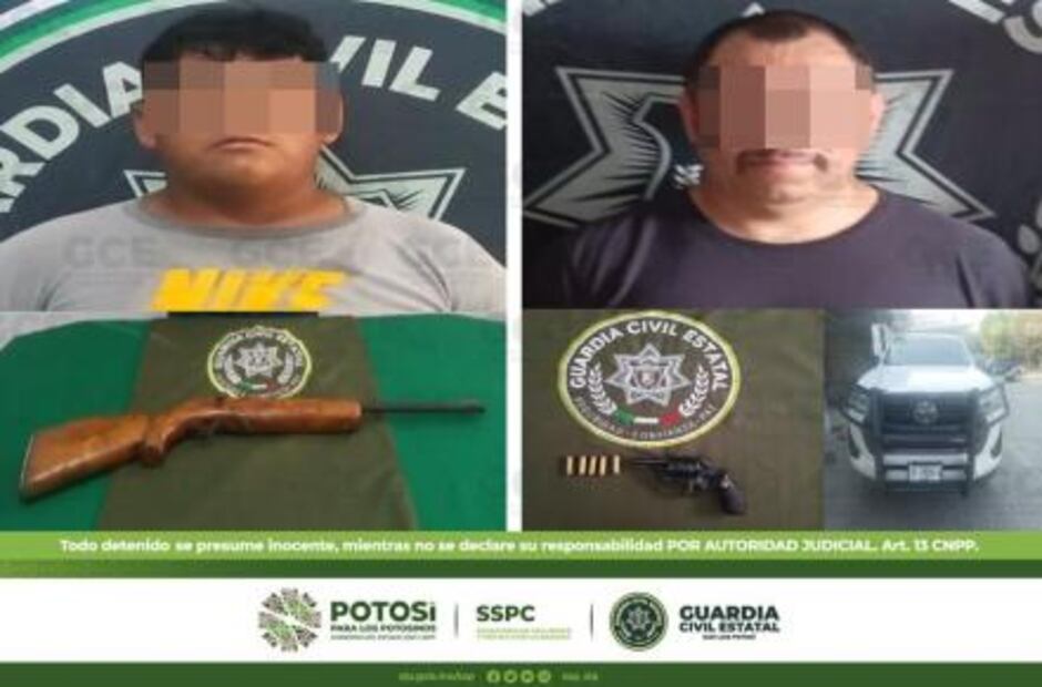 Detienen a cuatro presuntos objetivos criminales en SLP