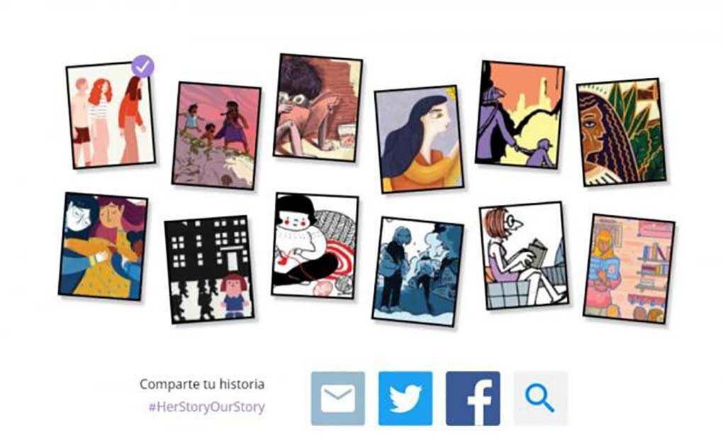 Google reconoce a la mujer con doodle interactivo