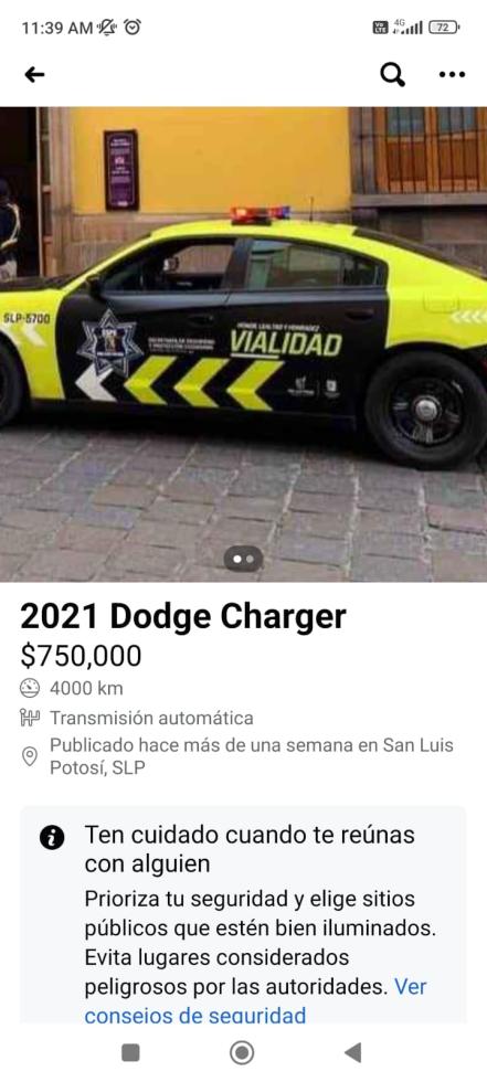 Venta de patrulla vía Facebook es publicación falsa, asegura policía de SLP