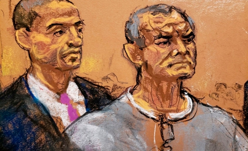 Entre lágrimas, pálido y despeinado: así compareció García Luna en Nueva York