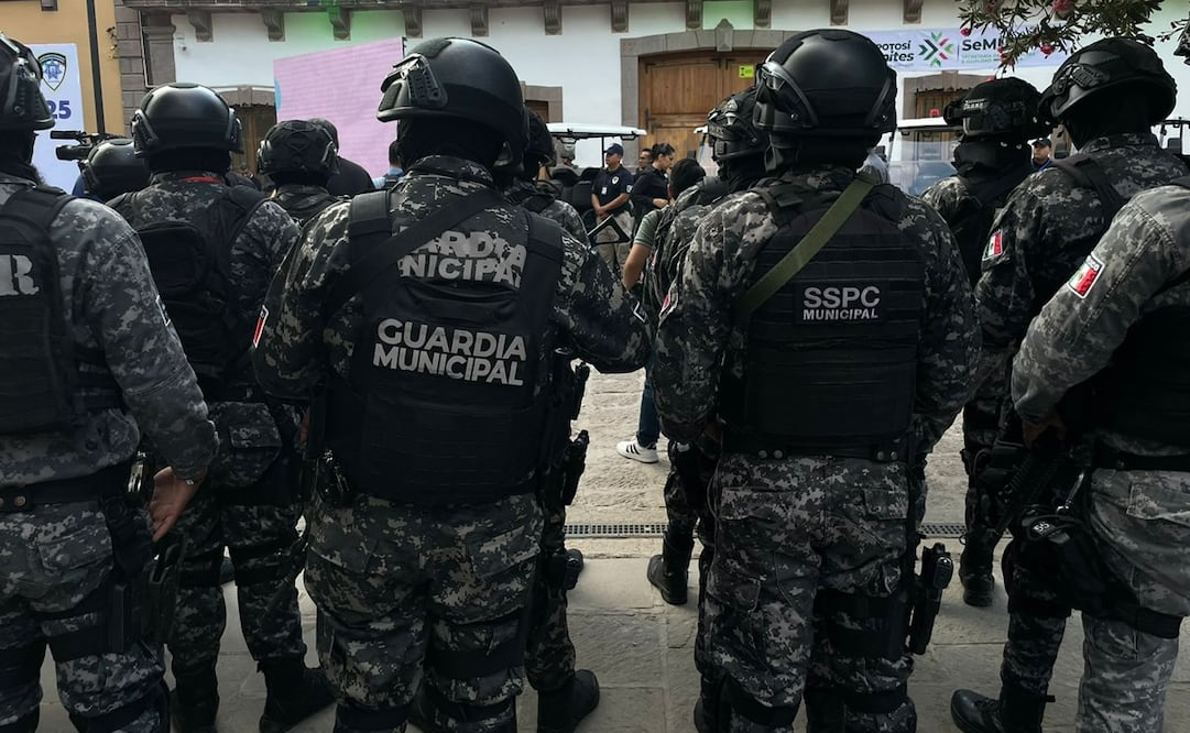 Fuerzas de seguridad de la capital de SLP. Foto: Especial