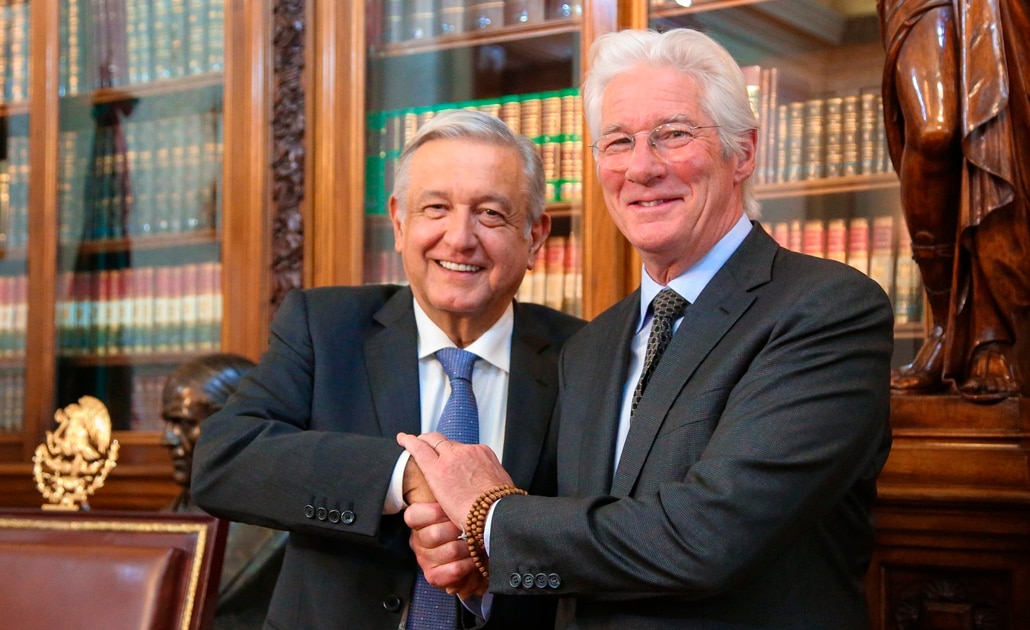 AMLO recibió al actor Richard Gere en Palacio Nacional