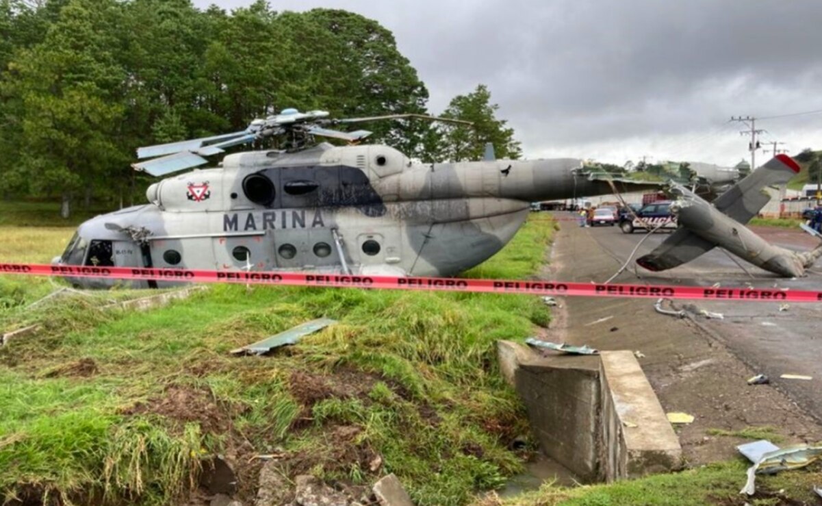 Se desploma en Hidalgo aeronave de la Marina en la que viajaba el secretario de gobierno de Veracruz